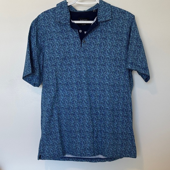 Bugatchi Other - Bugatchi Blue Textured Polo Shirt